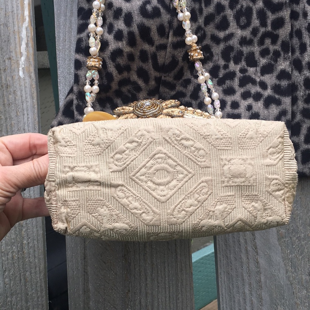 Mary Frances Gold Handbag Purse vintage - Picture 8 of 16